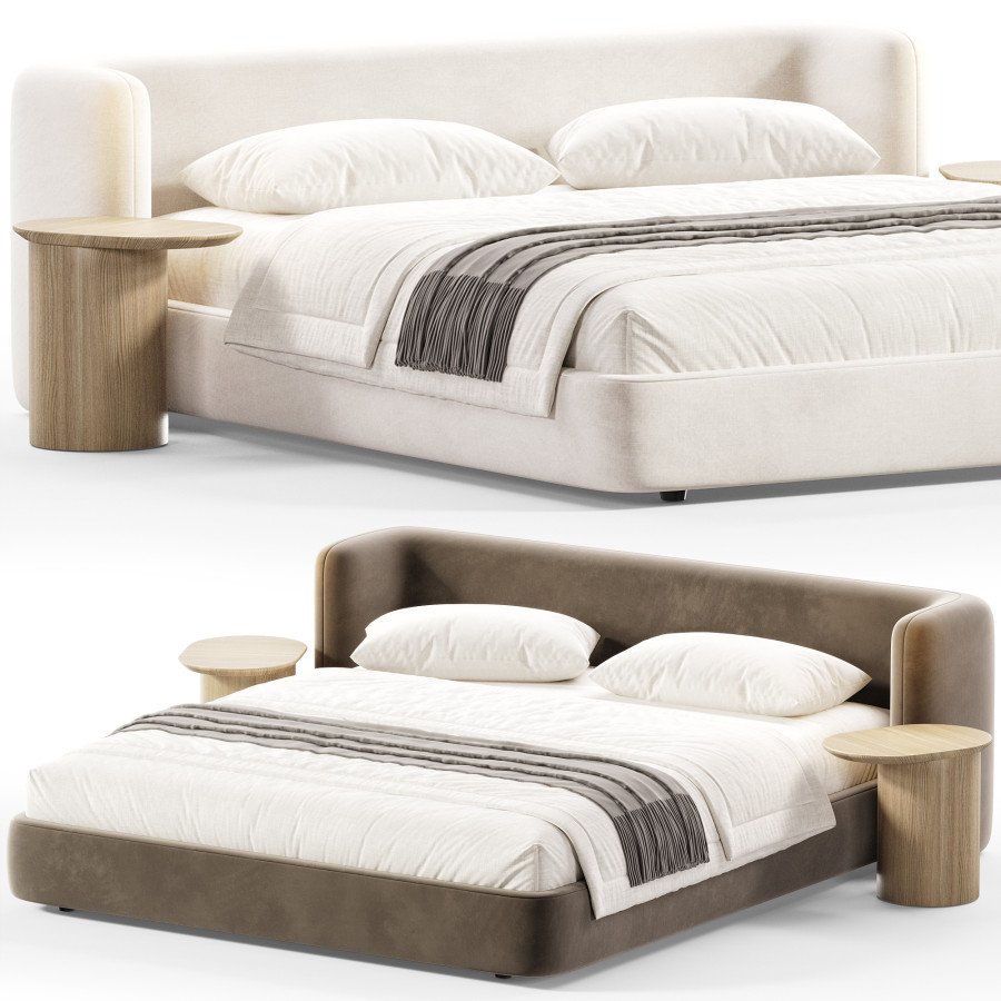 Group Bed 3D Model for VRay, Corona | CGMood