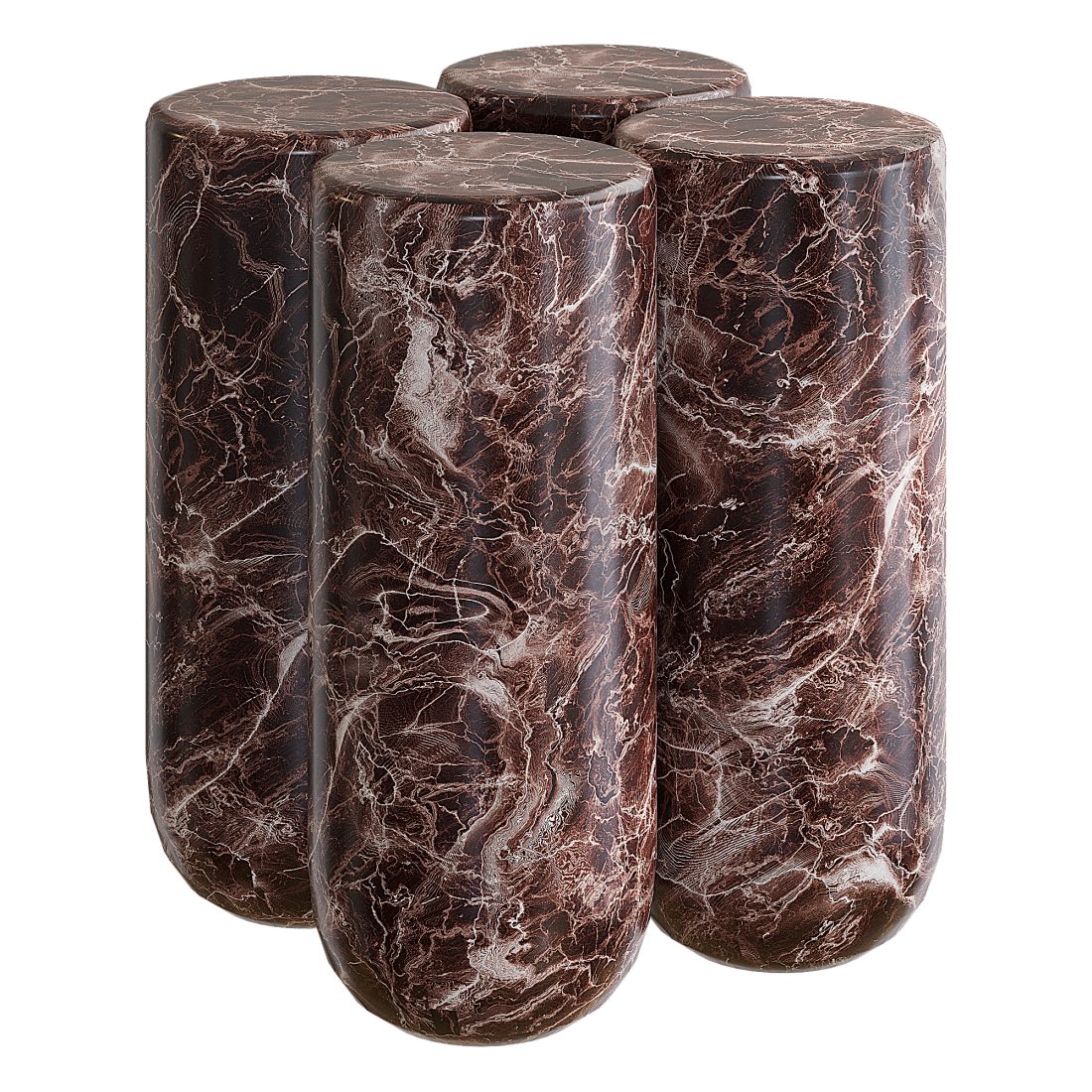 Set Of Cylindrical Marble Tables 3D Model for Corona | CGMood