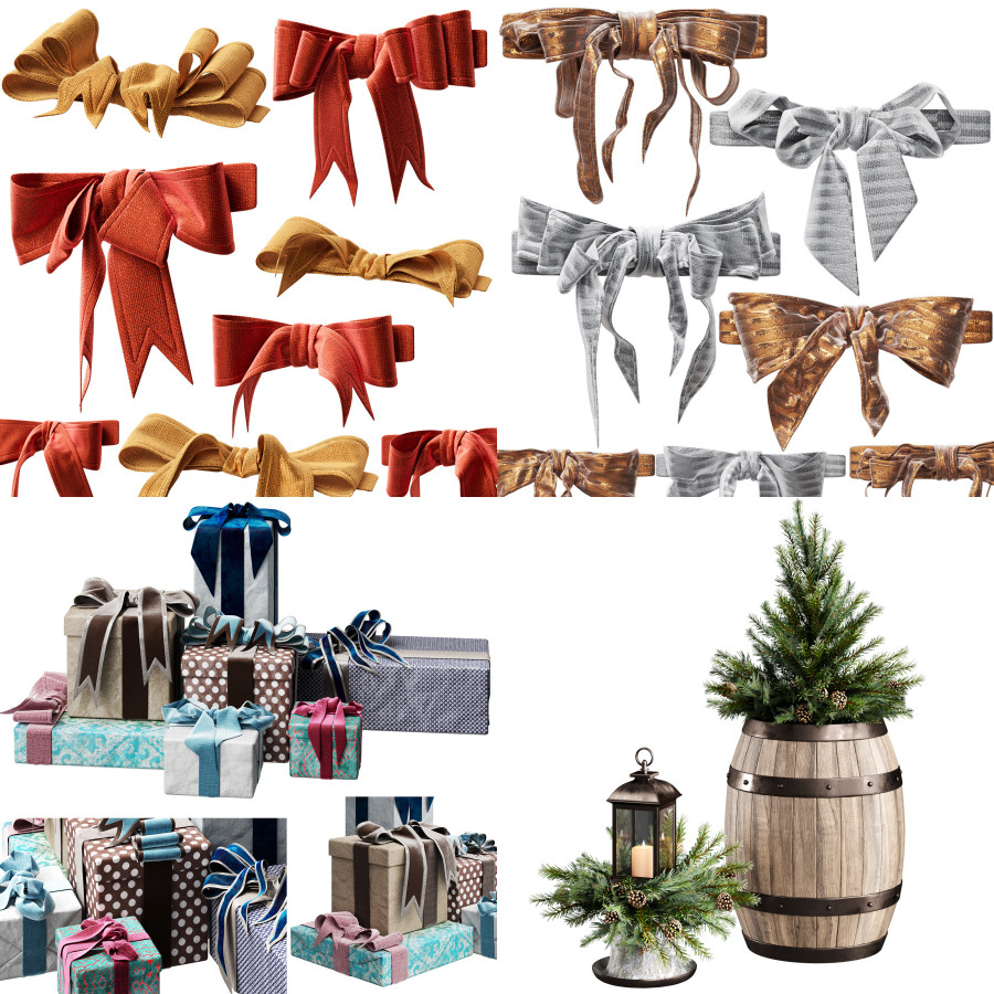 Mix of New Year's objects by Nadezhda