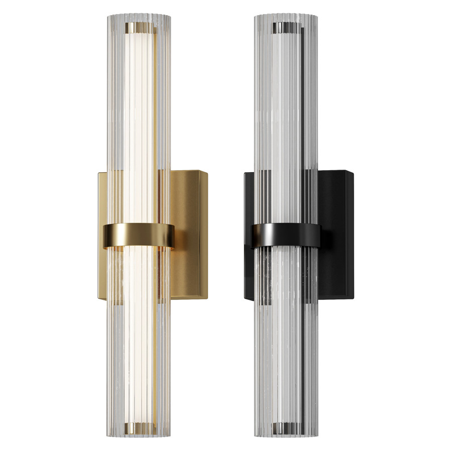 Soren Fluted Glass Led Tube Wall Sconce 3D Model for Corona | CGMood