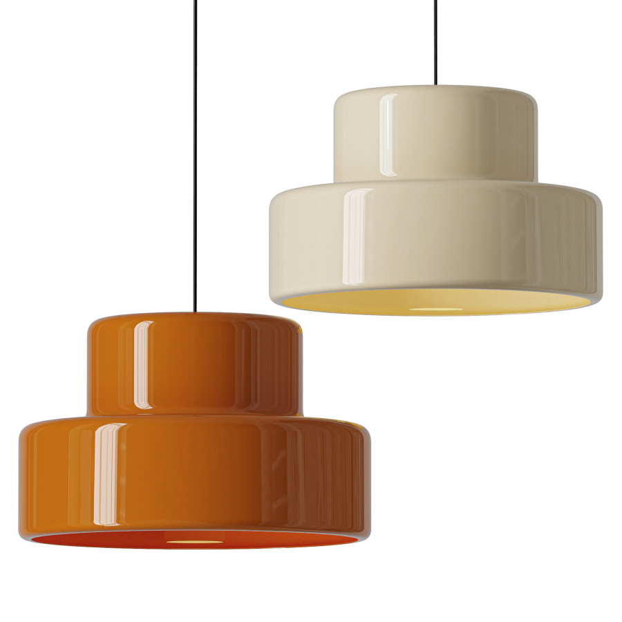 Bauhaus Vintage Orange Warm Pendant Light 3D Model for Corona | CGMood