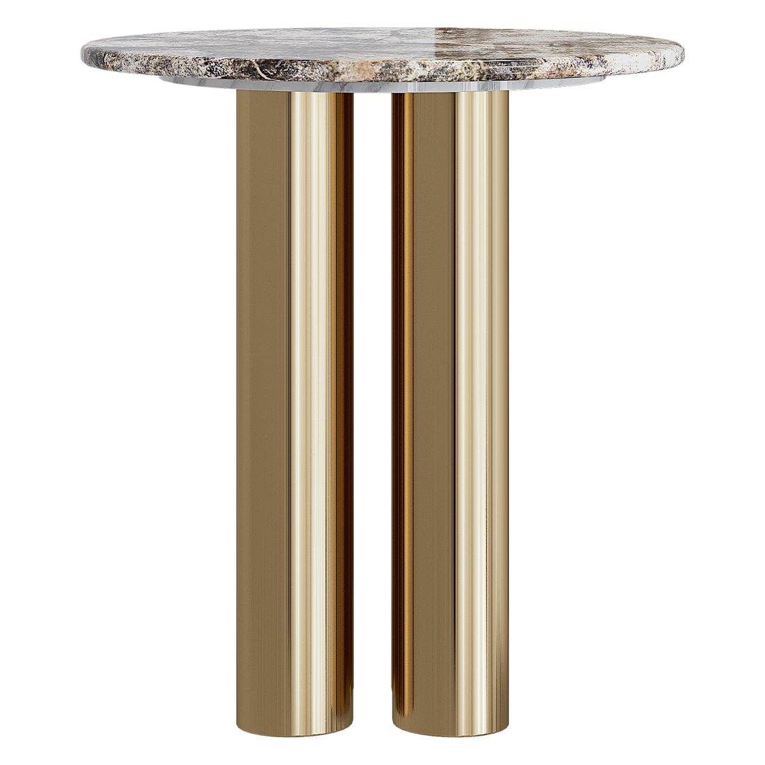 Marble Side Table With Brass 3D Model for Corona | CGMood