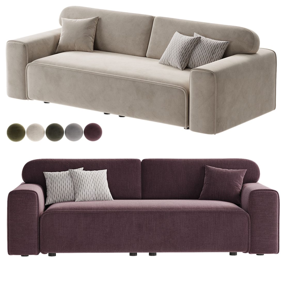 Divan Viena Time Grey 3D Model for Corona | CGMood