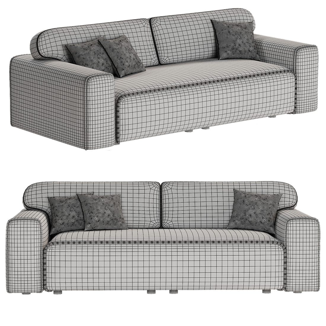 Divan Viena Time Grey 3D Model for Corona | CGMood
