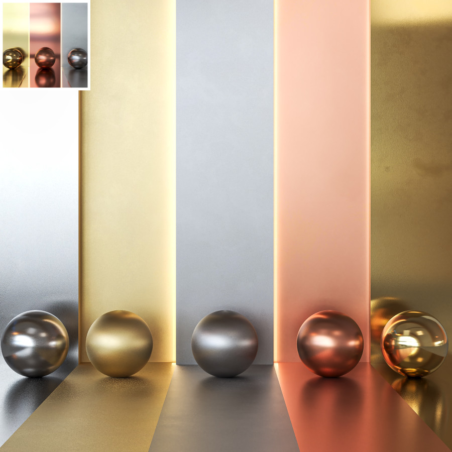 4k De Castelli Brushed & Satin Metal Materials Pbr by studio no7