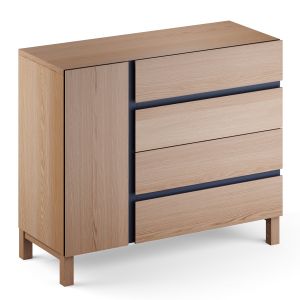 Xander Chest Of Drawers, Ash & Navy Blue