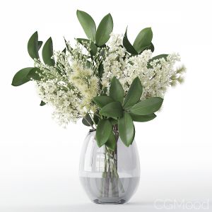 Lilac Artificial Flower Mix, White 2