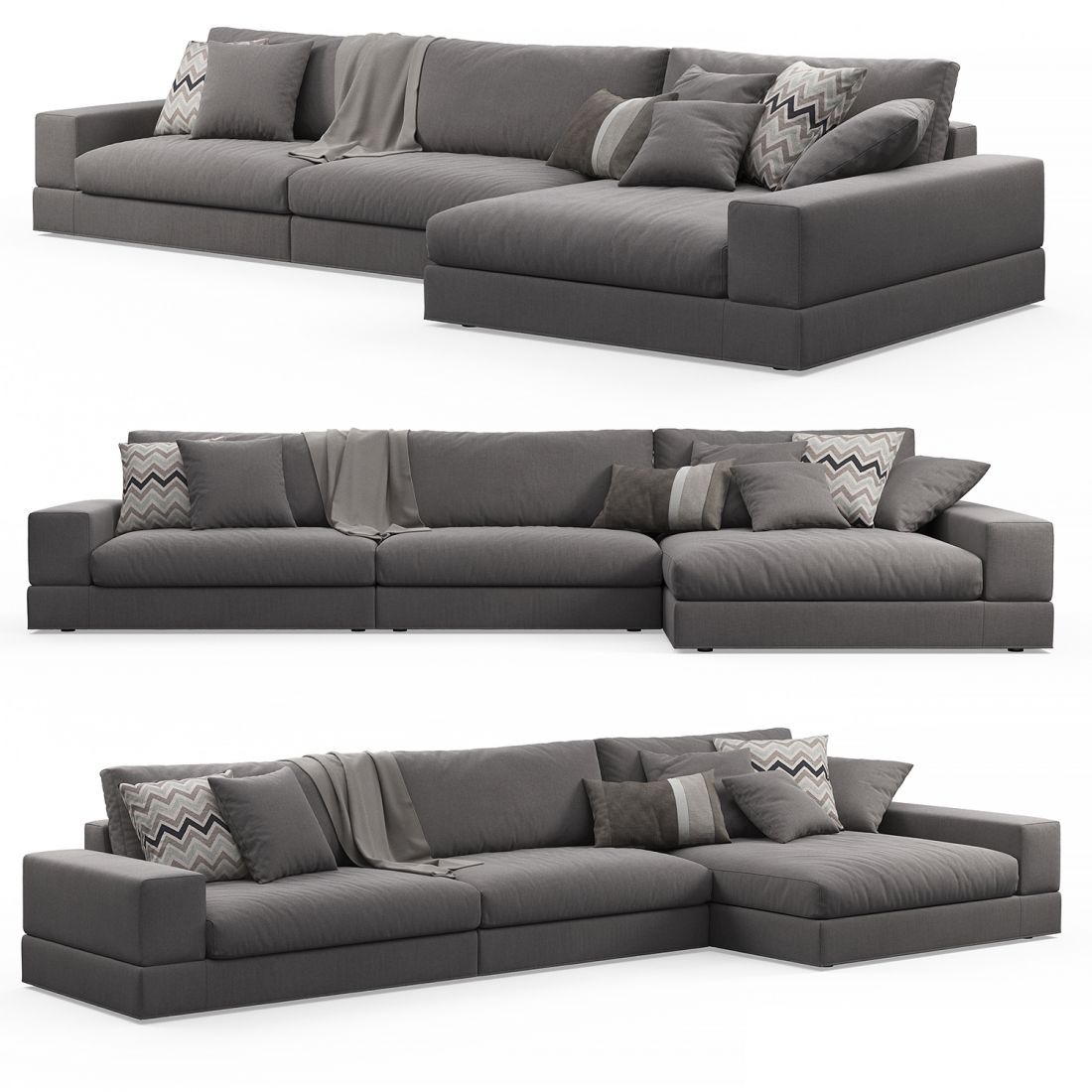 Vision Corner Sofa By Doimo Salotti 3D Model for VRay | CGMood