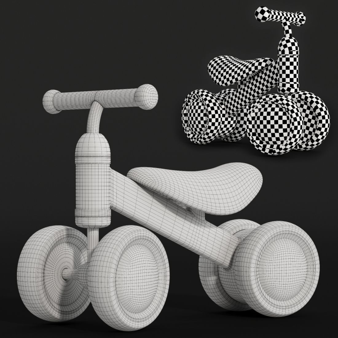 Retrospec Cricket Baby Walker Bike - 3D 