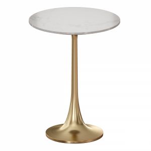 Nero White Marble Accent Table