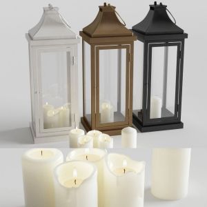 Outdoor Floor Lanterns With Candles