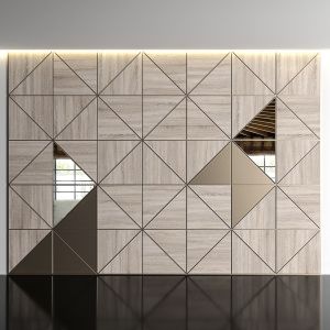 Wooden Panels With Mirrors