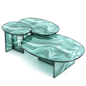 Liquefy Crystal Coffee Table By Glas Italia
