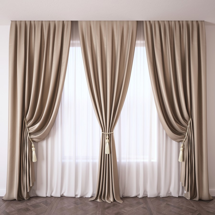 Set 47 Curtains - 3D Model for VRay, Corona