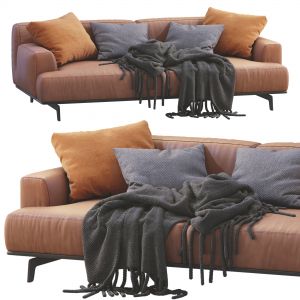 Poliform Leather Sofa Tribeca