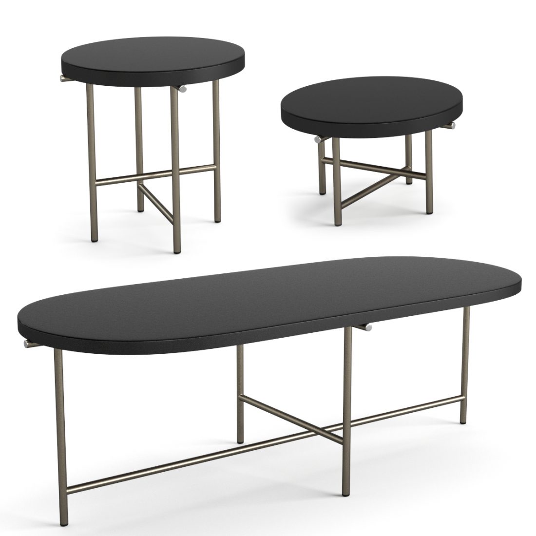 Coffee Table Set - 3D Model for VRay, Corona