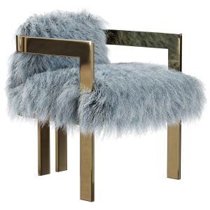 Kingpin Dining Chair In Mongolian Fur
