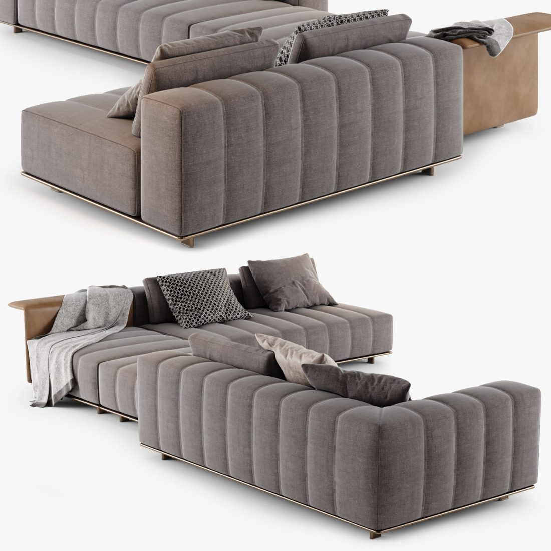 Freeman Seating System Sofa 03 - 3D Model for VRay