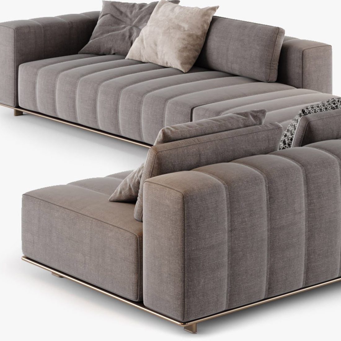 Freeman Seating System Sofa 03 - 3D Model for VRay