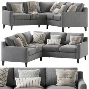Beverly Upholstered 3 Piece L Sectional