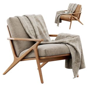 Cavett Wood Frame Armchair By Crate And Barrel