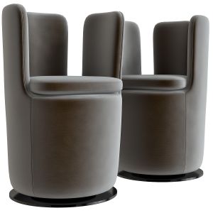Swivel Upholstered Fabric Armchair With Armrests M