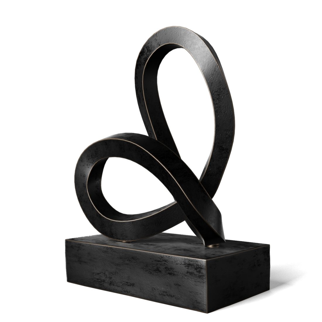 Rh Cast Metal Abstract Sculpture 4 3D Model for VRay | CGMood