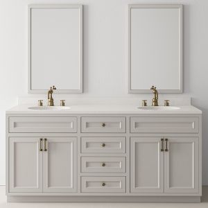 Bathroom Set Wood And Marble - Set 24