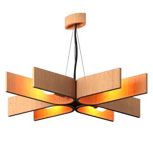 Hanging Lamp With Natural Wood