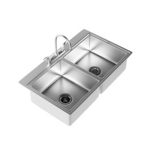 Double Bowl Kitchen Sink 3d Model