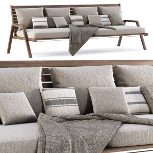Mary Wooden Garden Three-seater Sofa Mr55 By Bpoin