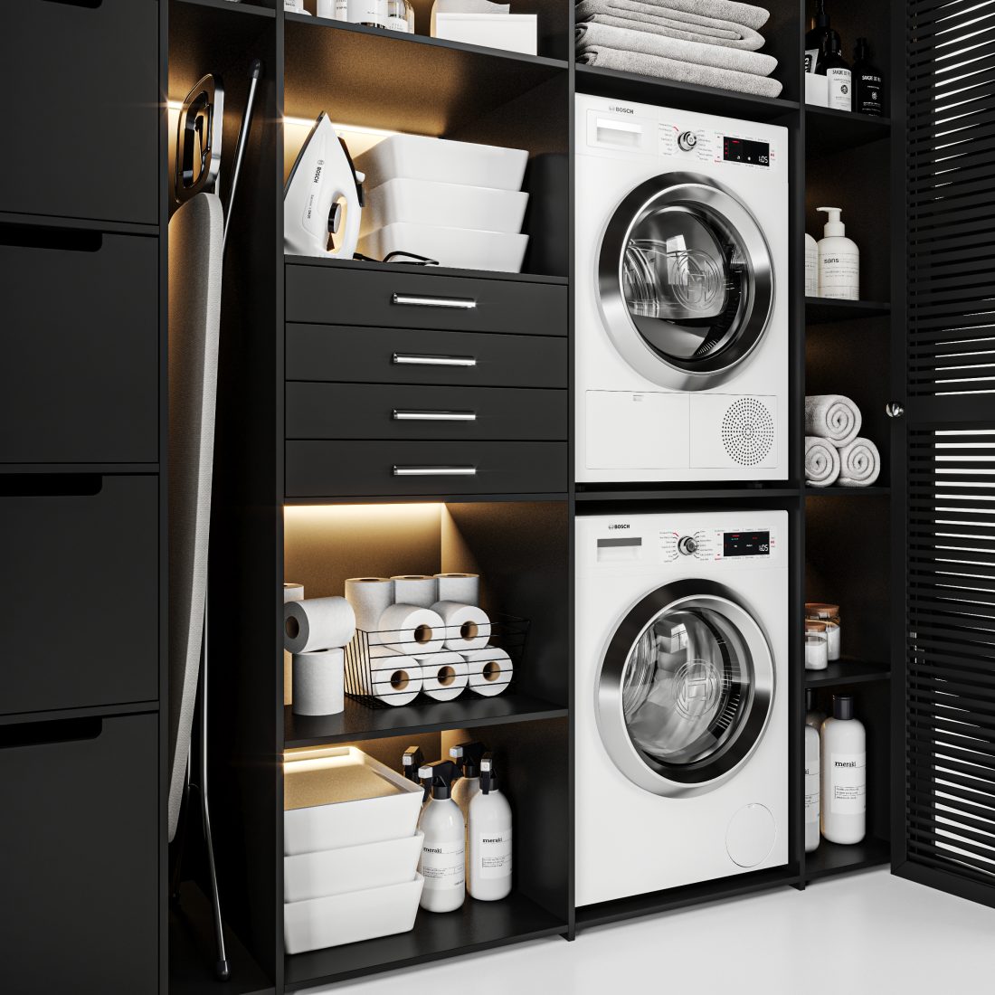 Laundry Room 02 - 3D Model for VRay, Corona
