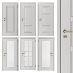 White And Gold Classic Door - Set 41
