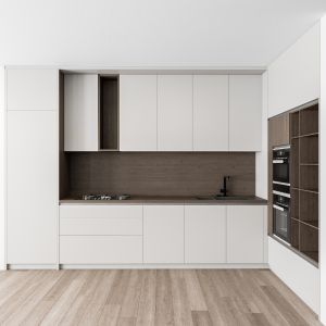 Kitchen Modern - White And Wood 82