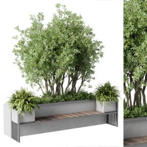 Urban Environment - Urban Furniture - Green Benche