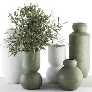 Vase And Plant Decorative Set - Set 103