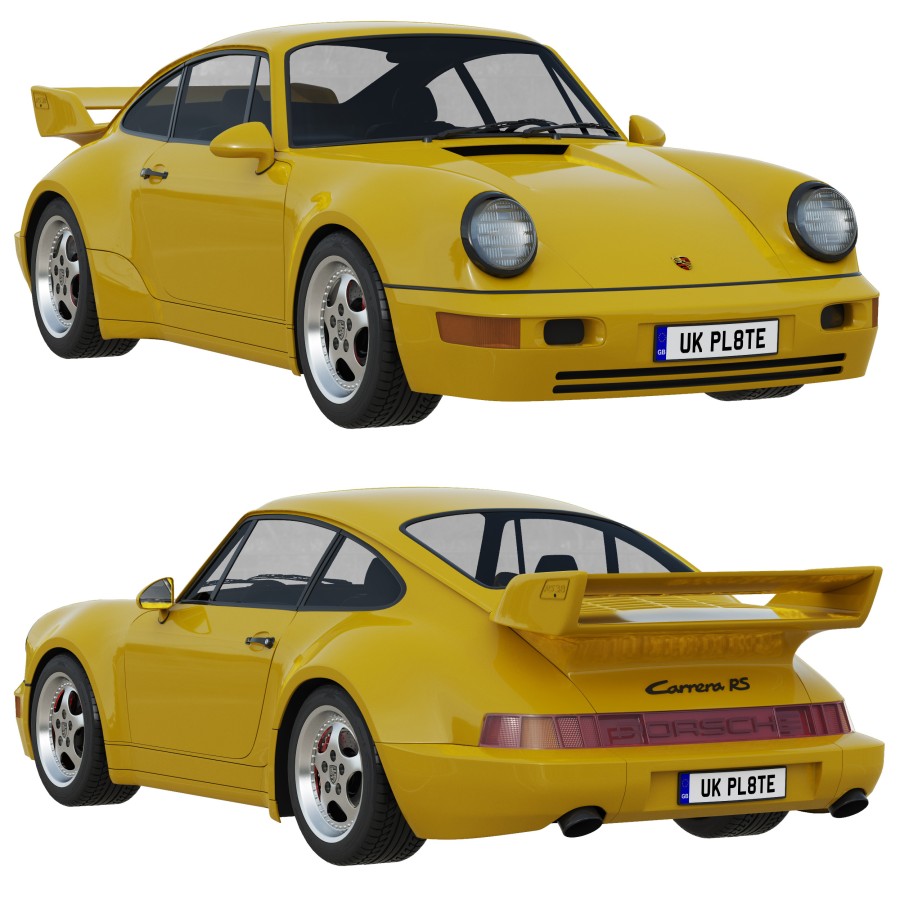 Porsche 911 3.8 Carrera RS (964) 3D Model for VRay | CGMood