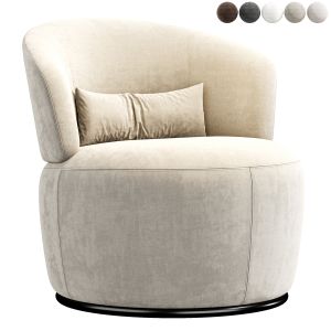 Amber Boucle Swivel Chair By Castlery