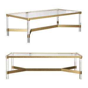 Anthropologie Oscarine Lucite Coffee Table Rectang