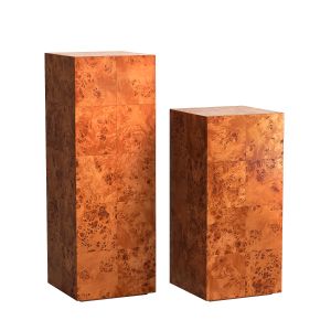 Cb2 - Burled Wood Pedestal Tables