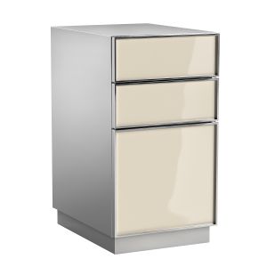 Cb2 Delano Polished Stainless Steel 3-drawer File