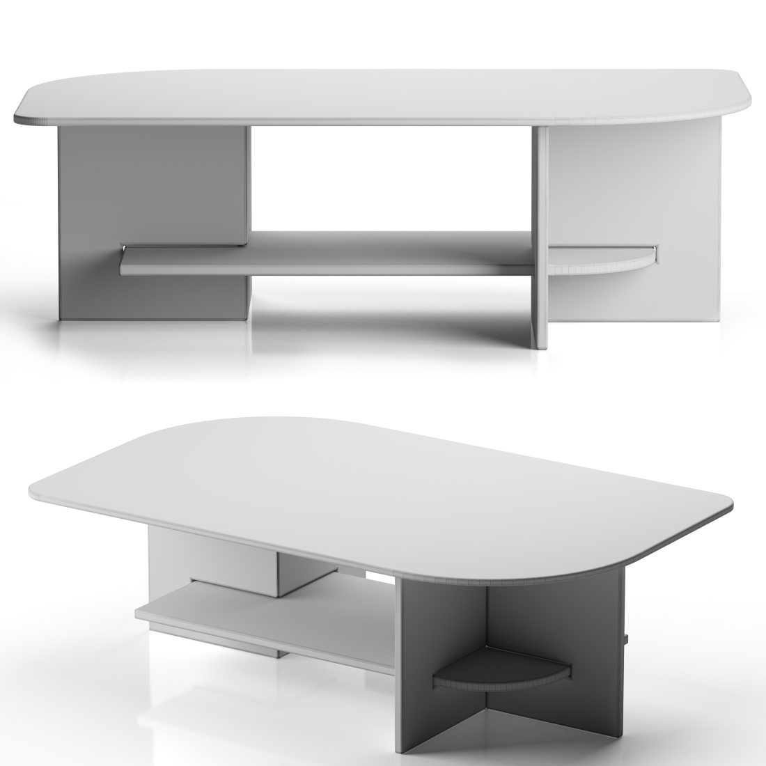 Marble And Glass Coffee Table 3D Model for Corona | CGMood