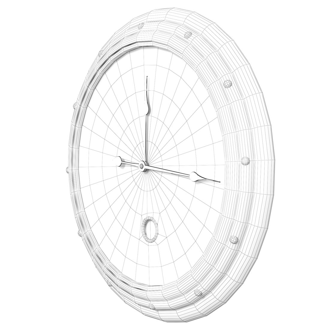 Old Wall Clock - 3D Model for VRay