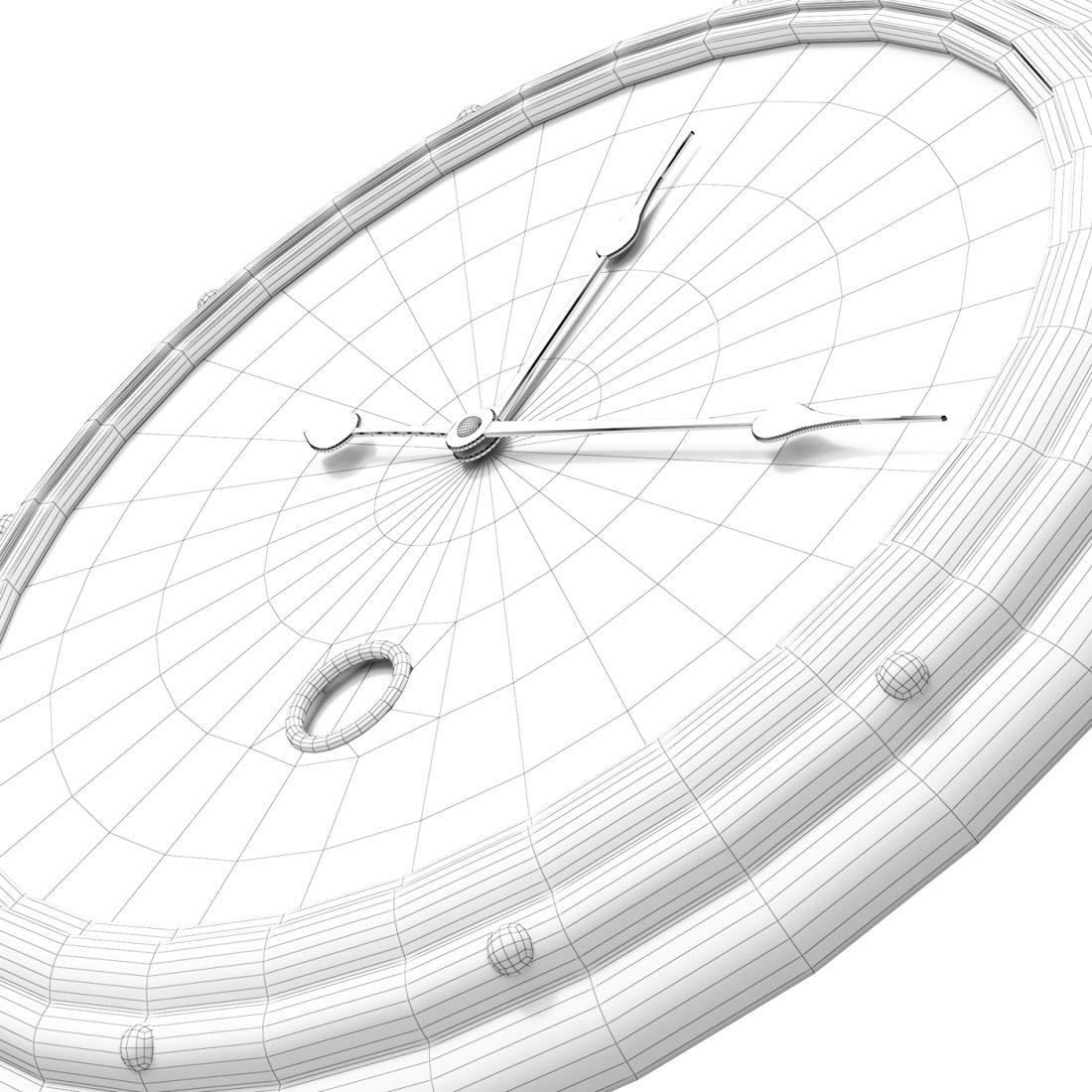 Old Wall Clock - 3D Model for VRay