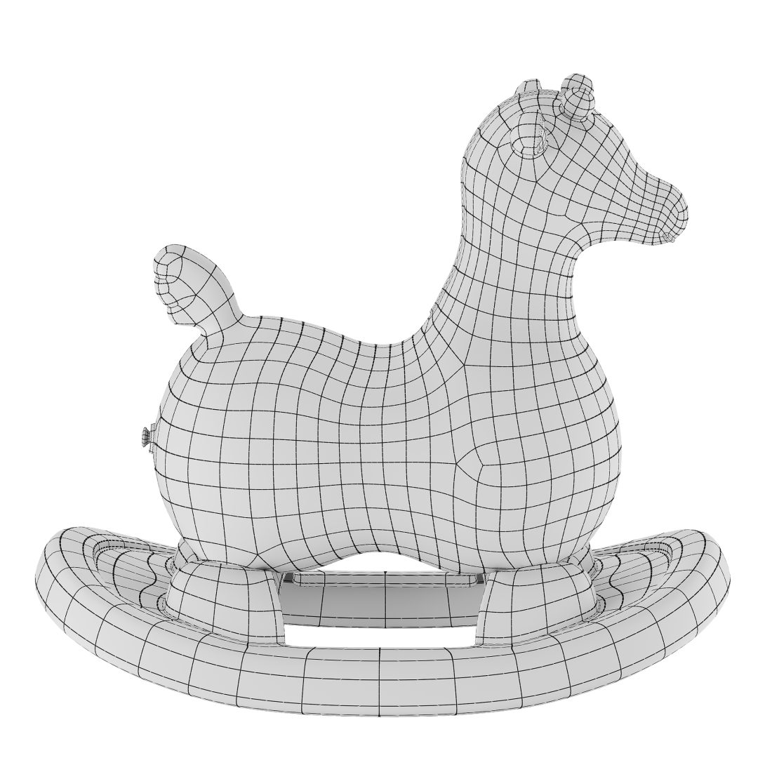 Gymnic – Base à Bascule Blanche Pour Cheval Gonflable – Compatible Rody, Gyffy, Raffy – Plastique Rigide – Dès 3 Ans