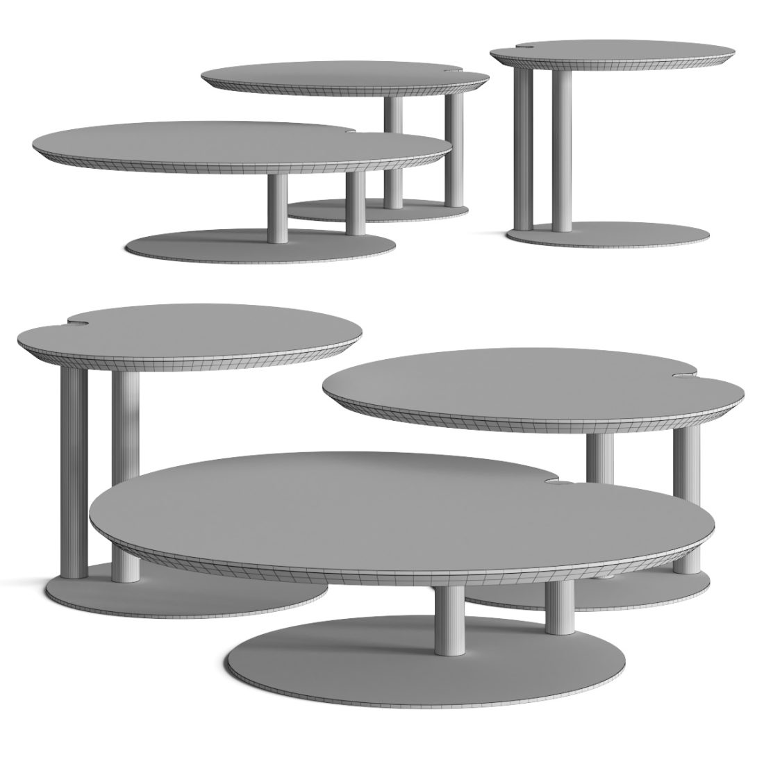 Roberto Cavalli Paje Coffee Tables - 3D Model for VRay, Corona