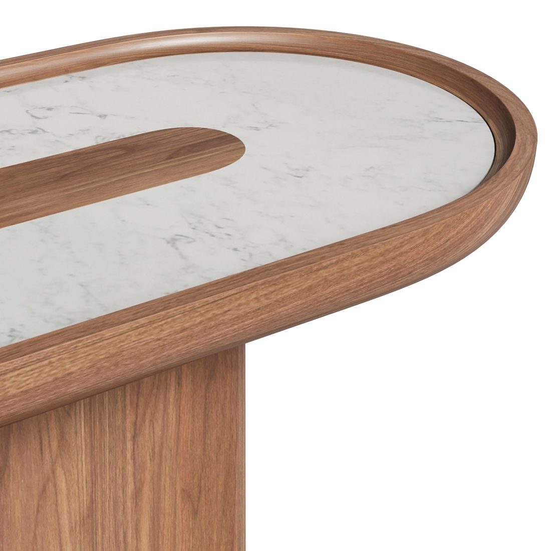 Italian Elements Oval Walnut Console 3D Model for VRay, Corona | CGMood