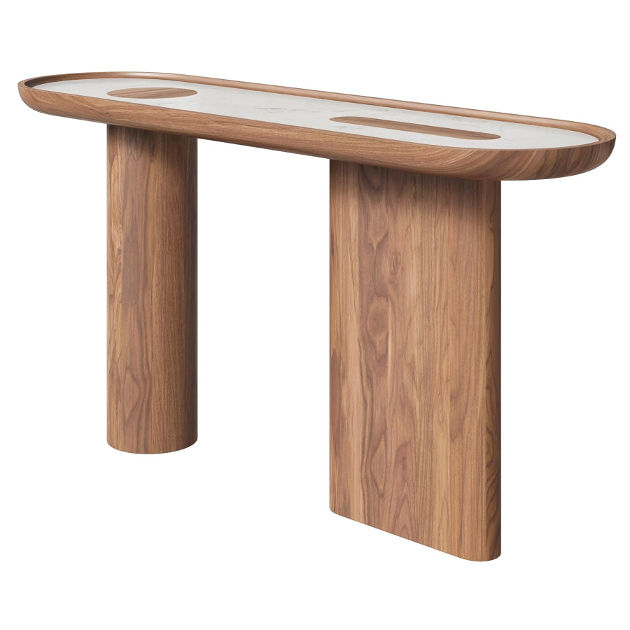 Italian Elements Oval Walnut Console 3D Model for VRay, Corona | CGMood