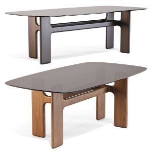 Bonaldo: Hippos Wood - Dining Tables 3D Model for Corona | CGMood