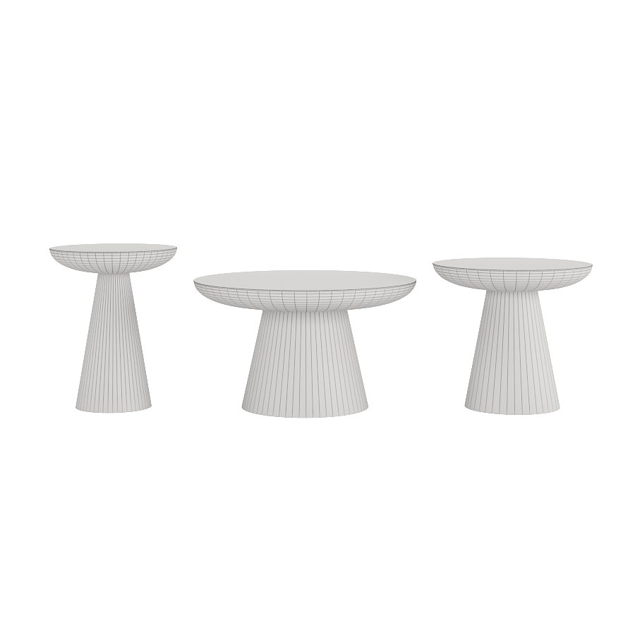 Mushroom Coffee & Side Table Set 3D Model for Corona | CGMood
